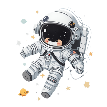 A cute space man A3 Poster