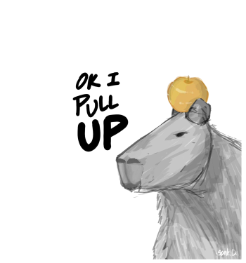 Ok I pull up | Capybara A3 Poster