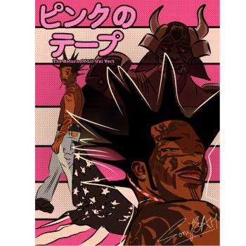 pink tape uzi fanart A3 Poster