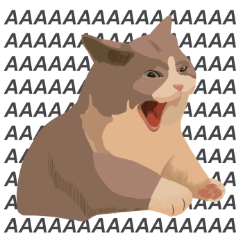 Screaming cat A3 Poster