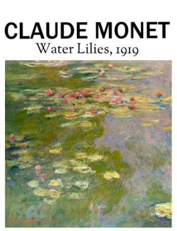 Water Lily by Monet A3 Poster