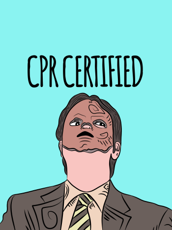 The office-CPR Certified scene A4 Poster