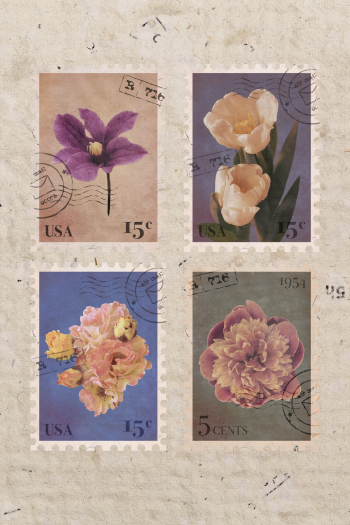 Vintage Stamps A3 Poster