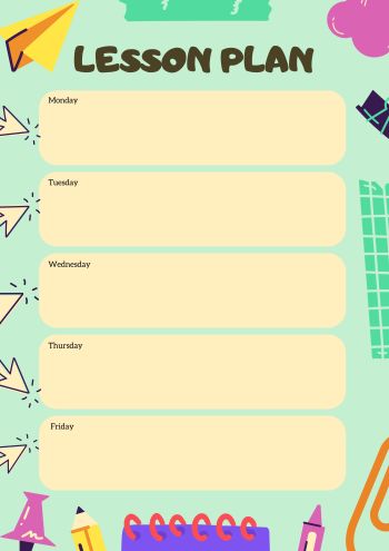 School lesson planner A3 Poster