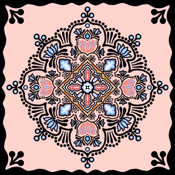 Floral mandala design  A3 Poster