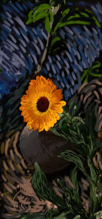 VANGOGH calendula A3 Poster