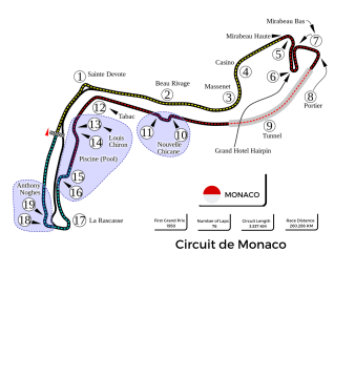 Monaco Circuit A3 Poster
