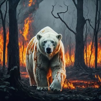 A World on Fire: Polar Bear A3 Poster