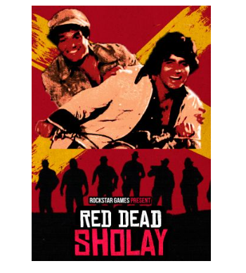 Red Dead Sholay A3 Poster