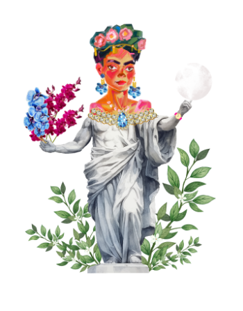 FRIDA ON A PEDESTAL A3 Poster