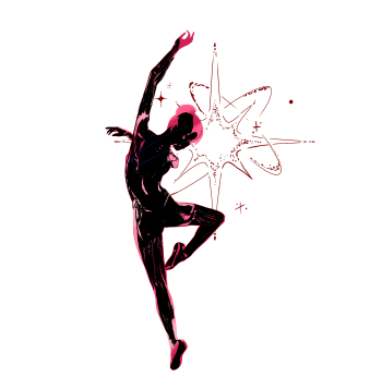 Star silhouette- Ballet A3 Poster