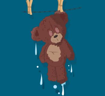 wet bear A3 Poster