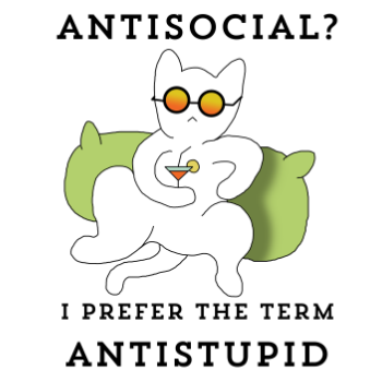 Anti stupid cat A3 Poster