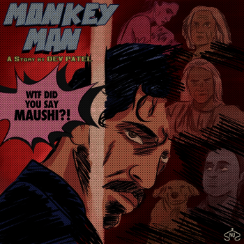 Monkey Man Comic Art A3 Poster