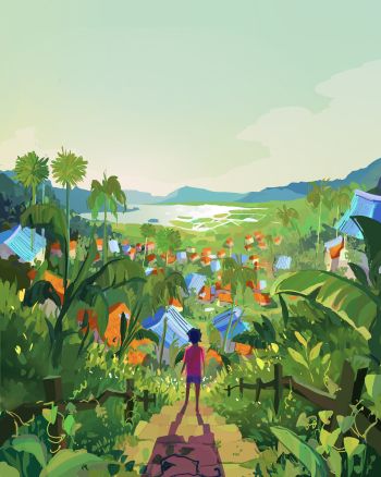 A Kerala Village A3 Poster