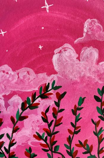 sky is pink by aliya zaleefa A3 Poster