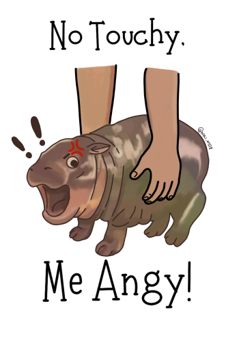 Angy Moo Deng A3 Poster