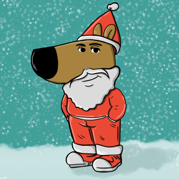 Chill guy Santa  A3 Poster