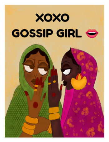 Gossip Girl Digital Art Tote A3 Poster