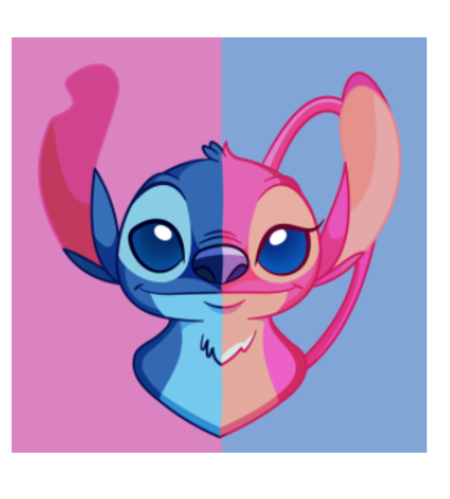 stitch and angel baby - A3 Poster - Frankly Wearing