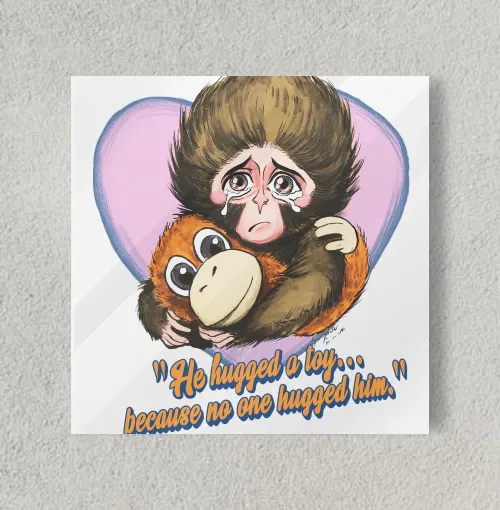 Punch The Monkey 8" x 8" Acrylic Poster