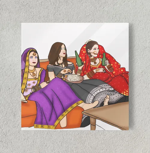 Desi F.R.I.E.N.D.S 8" x 8" Acrylic Poster