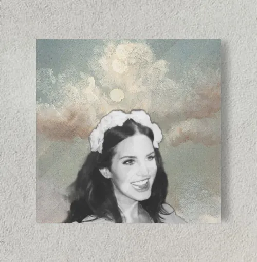 lana del rey (moon) 8" x 8" Acrylic Poster