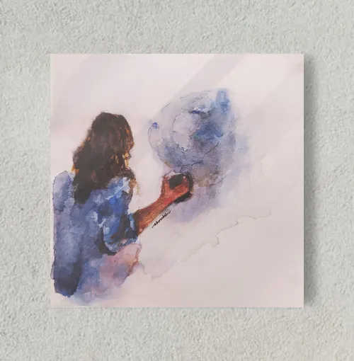 coffee and you 8" x 8" Acrylic Poster