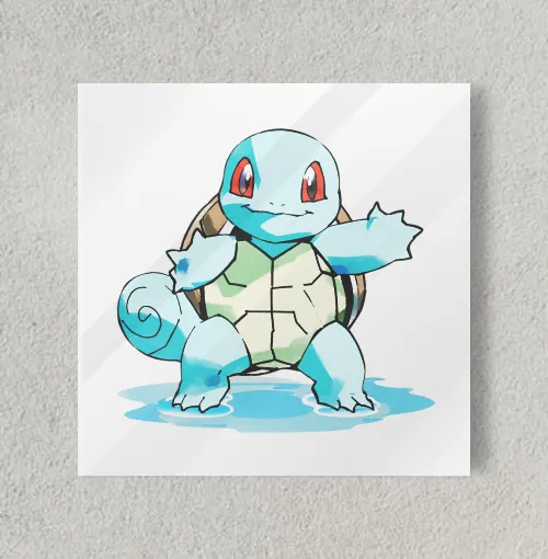 Squirtle - Sketch 8" x 8" Acrylic Poster