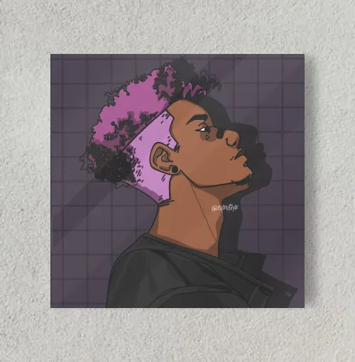 Control portrait 8" x 8" Acrylic Poster