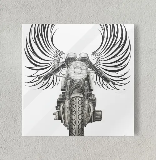 cafe racer 8" x 8" Acrylic Poster