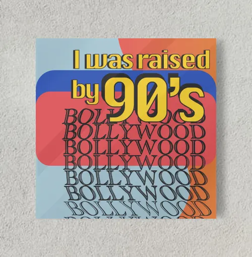 Raised by Bollywood Wall Art 8" x 8" Acrylic Poster