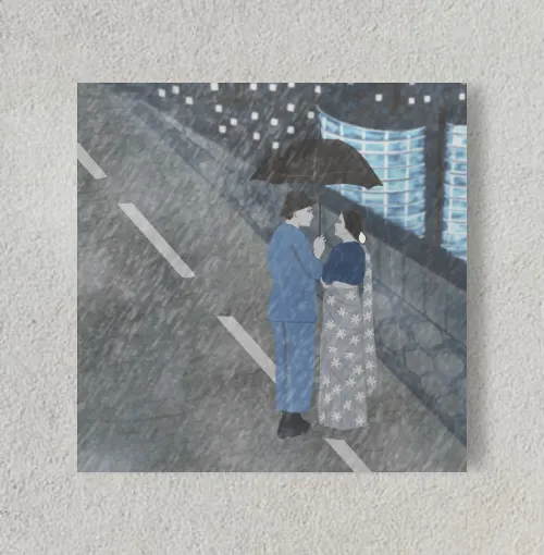 RajKapoorxNargis 8" x 8" Acrylic Poster