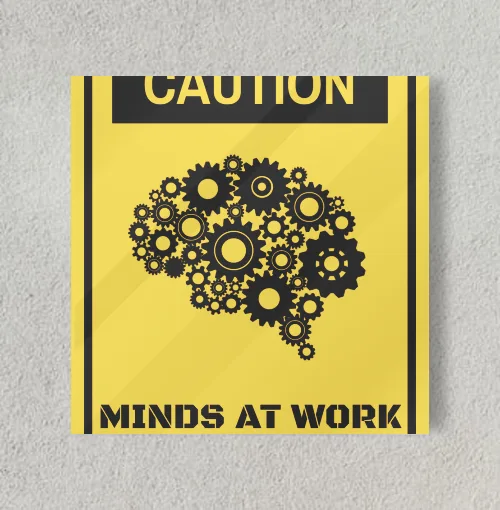 Minds at Work 8" x 8" Acrylic Poster