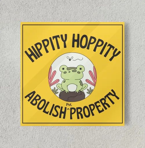 Abolish property frog anarchist communism 8" x 8" Acrylic Poster
