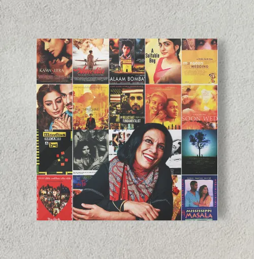 Mira Nair and her films  8" x 8" Acrylic Poster