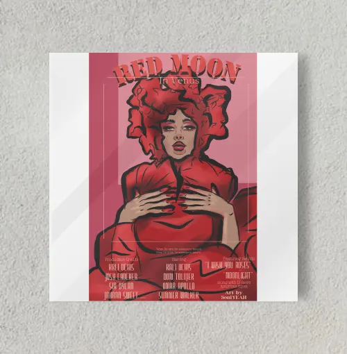 Kali Uchis Red Moon In Venus 8" x 8" Acrylic Poster