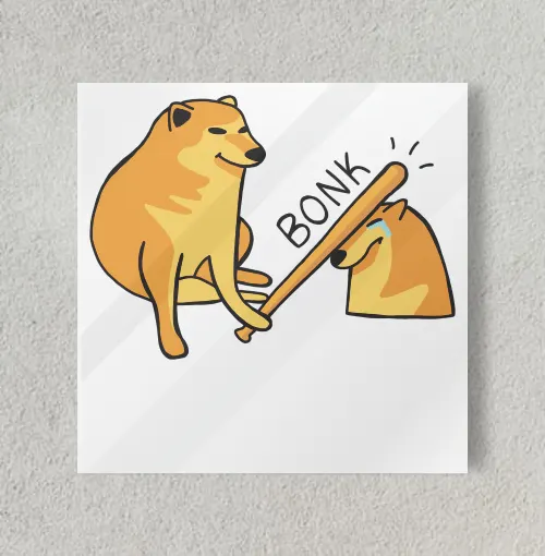 Cheems the Dog *BONK* 8" x 8" Acrylic Poster