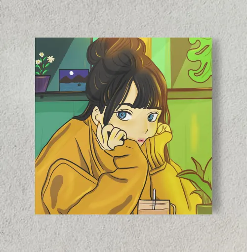 Much needed coffee 8" x 8" Acrylic Poster