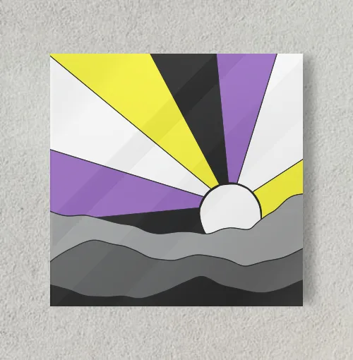 Non-Binary Sunrise 8" x 8" Acrylic Poster