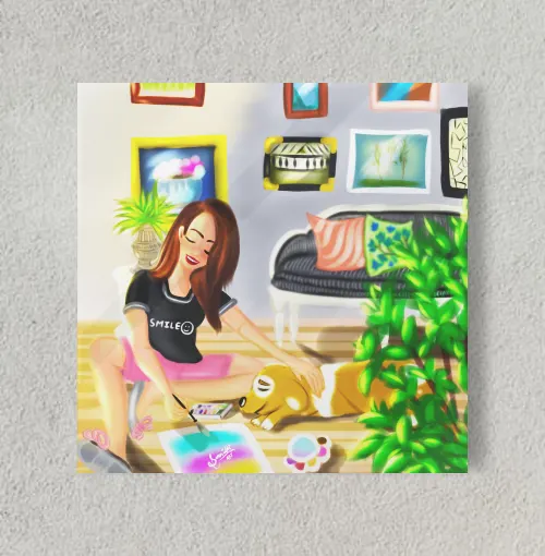 Being Artist 8" x 8" Acrylic Poster