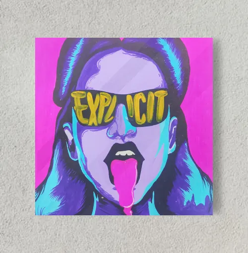 Explicit 8" x 8" Acrylic Poster