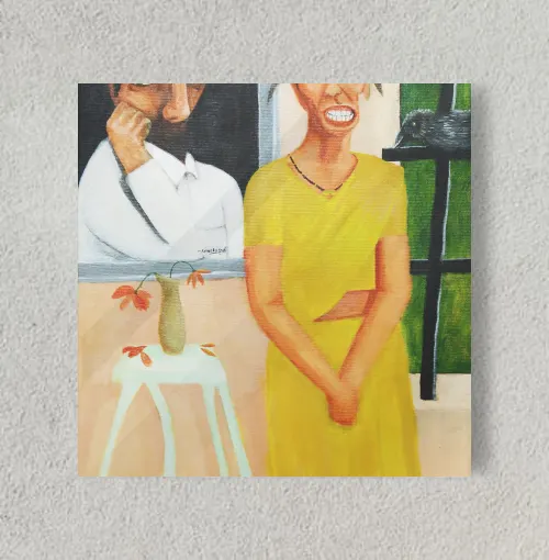 Daily life cartoon 8" x 8" Acrylic Poster