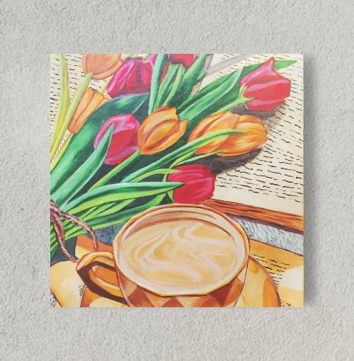 Coffee aesthetics  8" x 8" Acrylic Poster