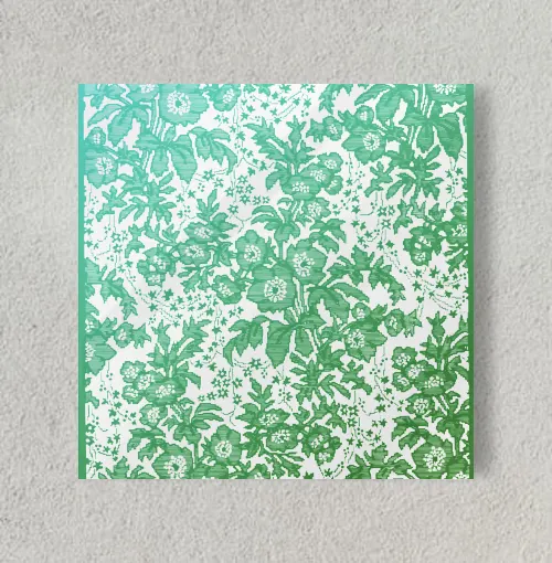 Nature Sketch Gradient Flowers 8" x 8" Acrylic Poster