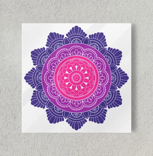 The Coolest Mandala  8" x 8" Acrylic Poster