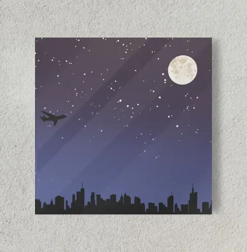 Aesthetic night sky 8" x 8" Acrylic Poster