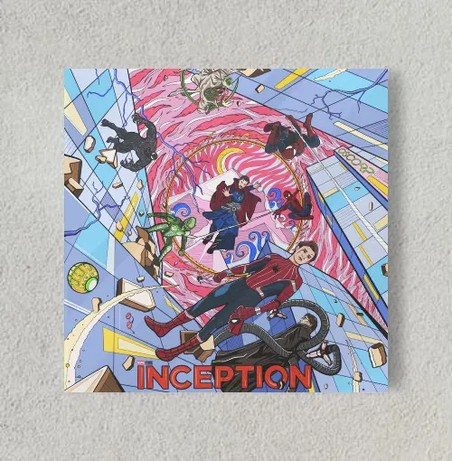 Spider-Man x inception 8" x 8" Acrylic Poster