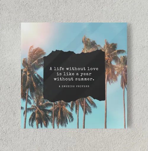 summer quote 8" x 8" Acrylic Poster