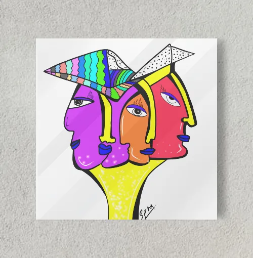 Overthinking 8" x 8" Acrylic Poster